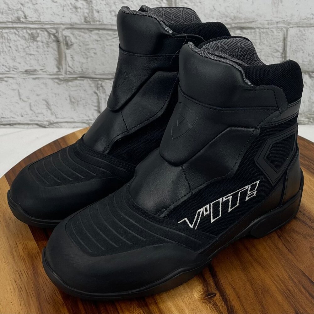 Revit Fighter Touring H2O Black Waterproof Womens 6.5 Leather Canvas Ankle Boots